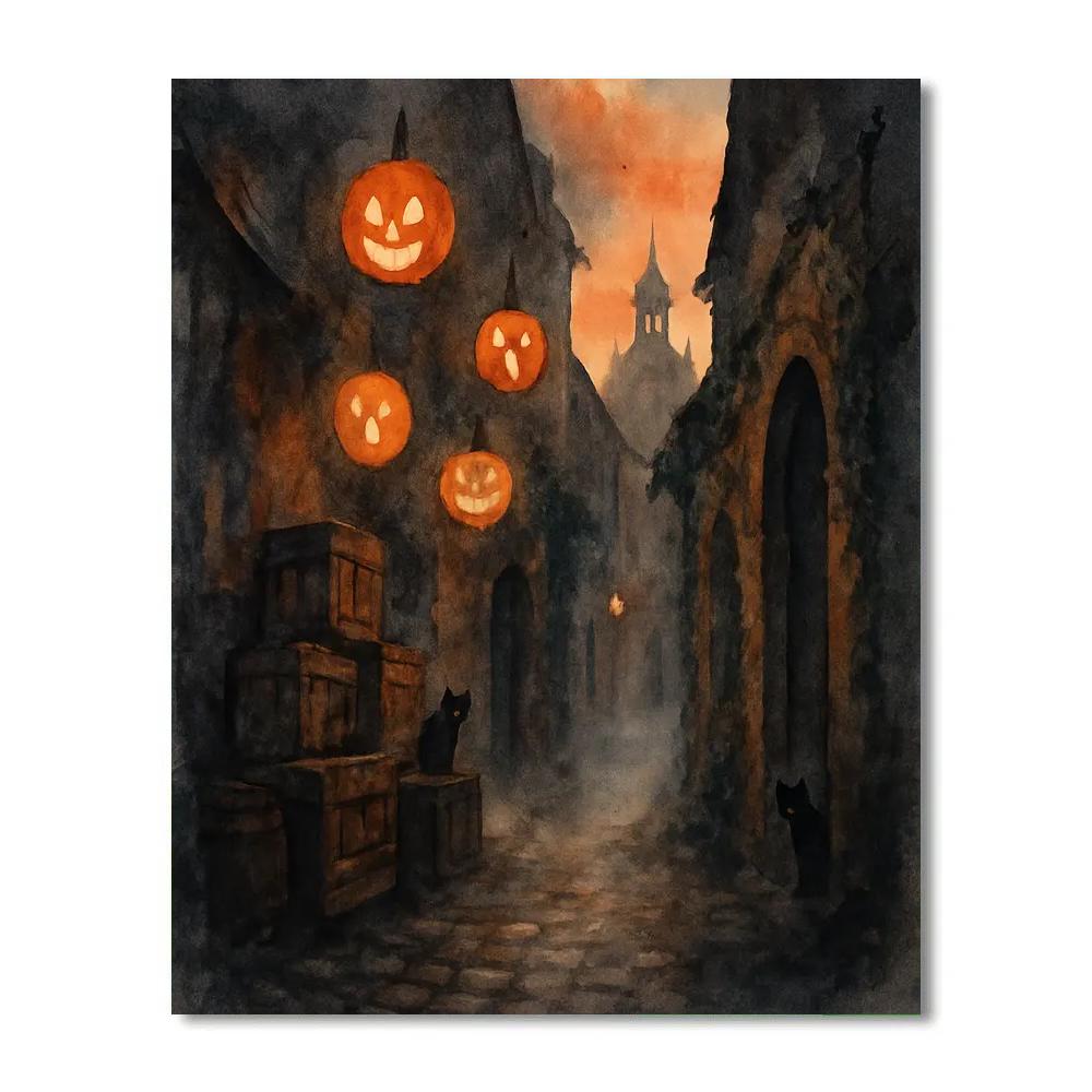 Spectral Lantern Alley paint by number