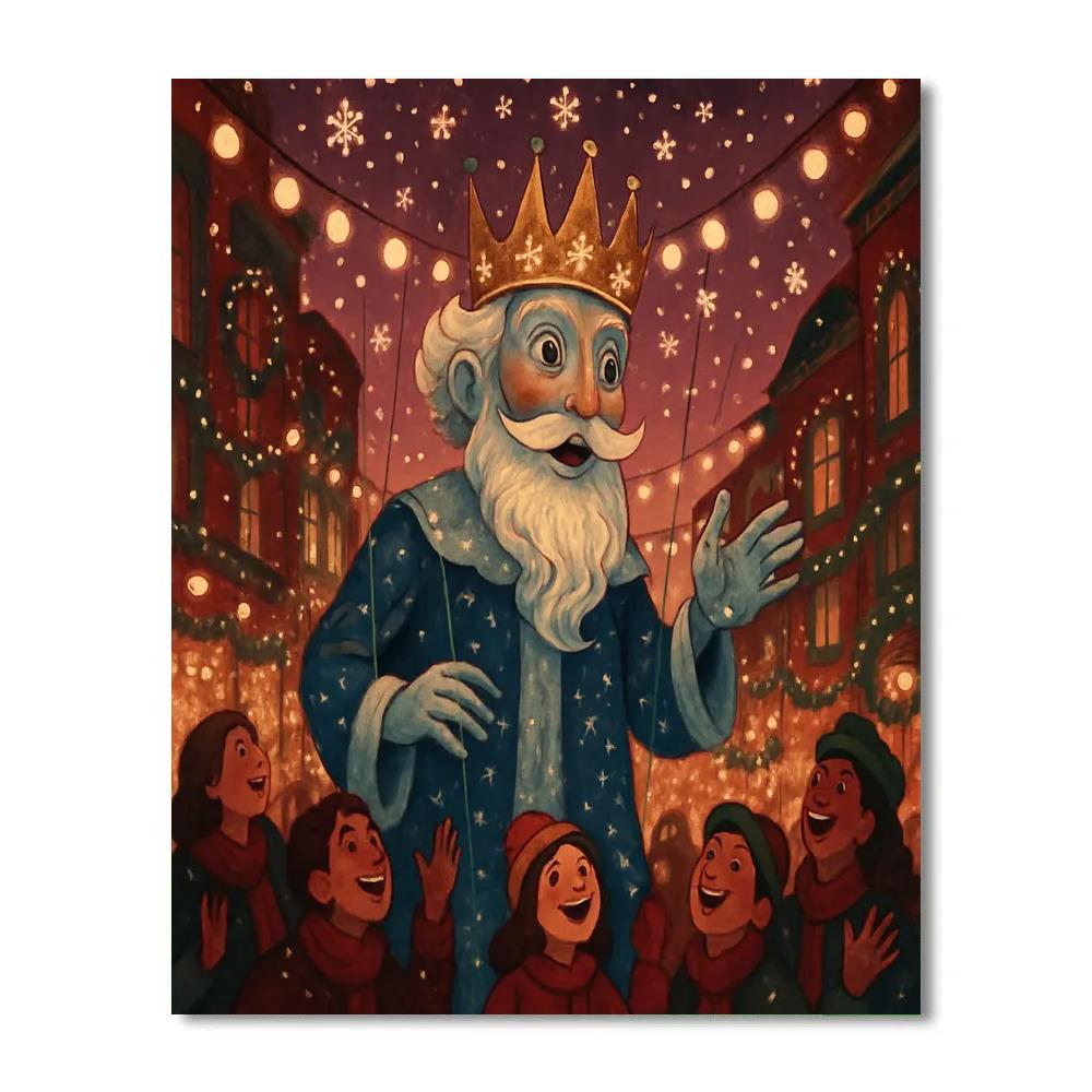 Puppet Snow King On Parade paint by color