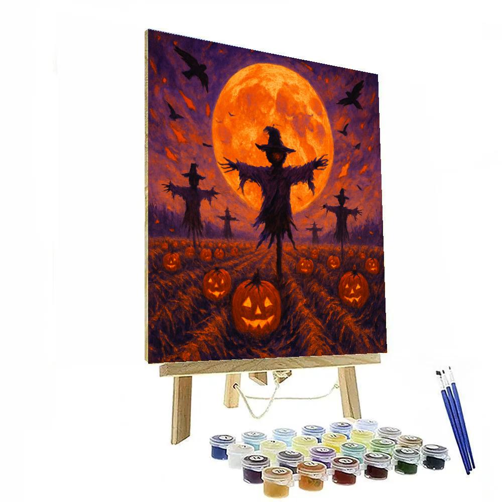 Harvest Moon Over The Ragged Field Painting by numbers kit