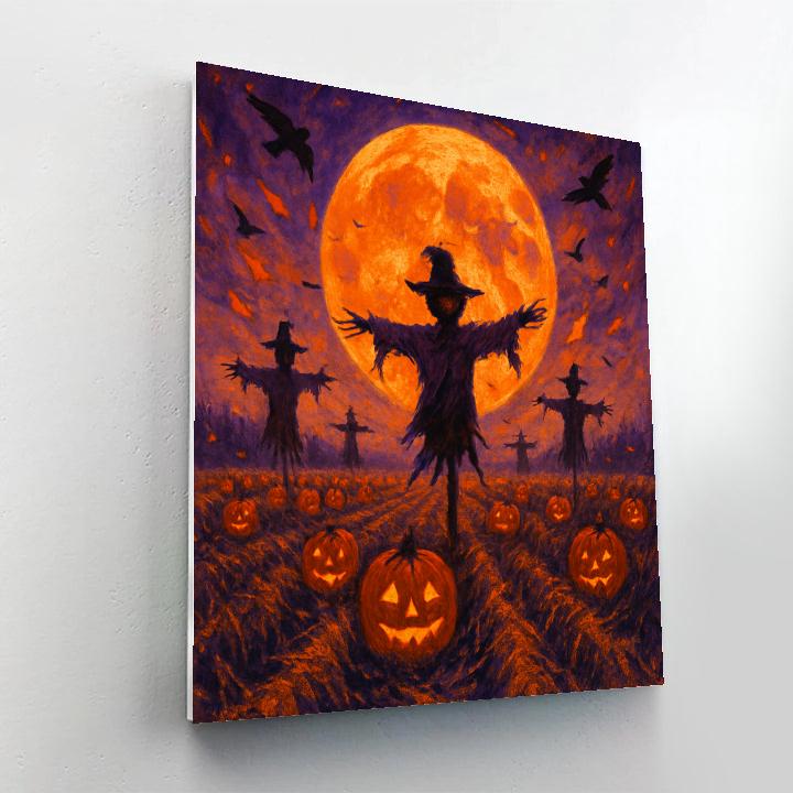 Harvest Moon Over The Ragged Field Painting by numbers kit