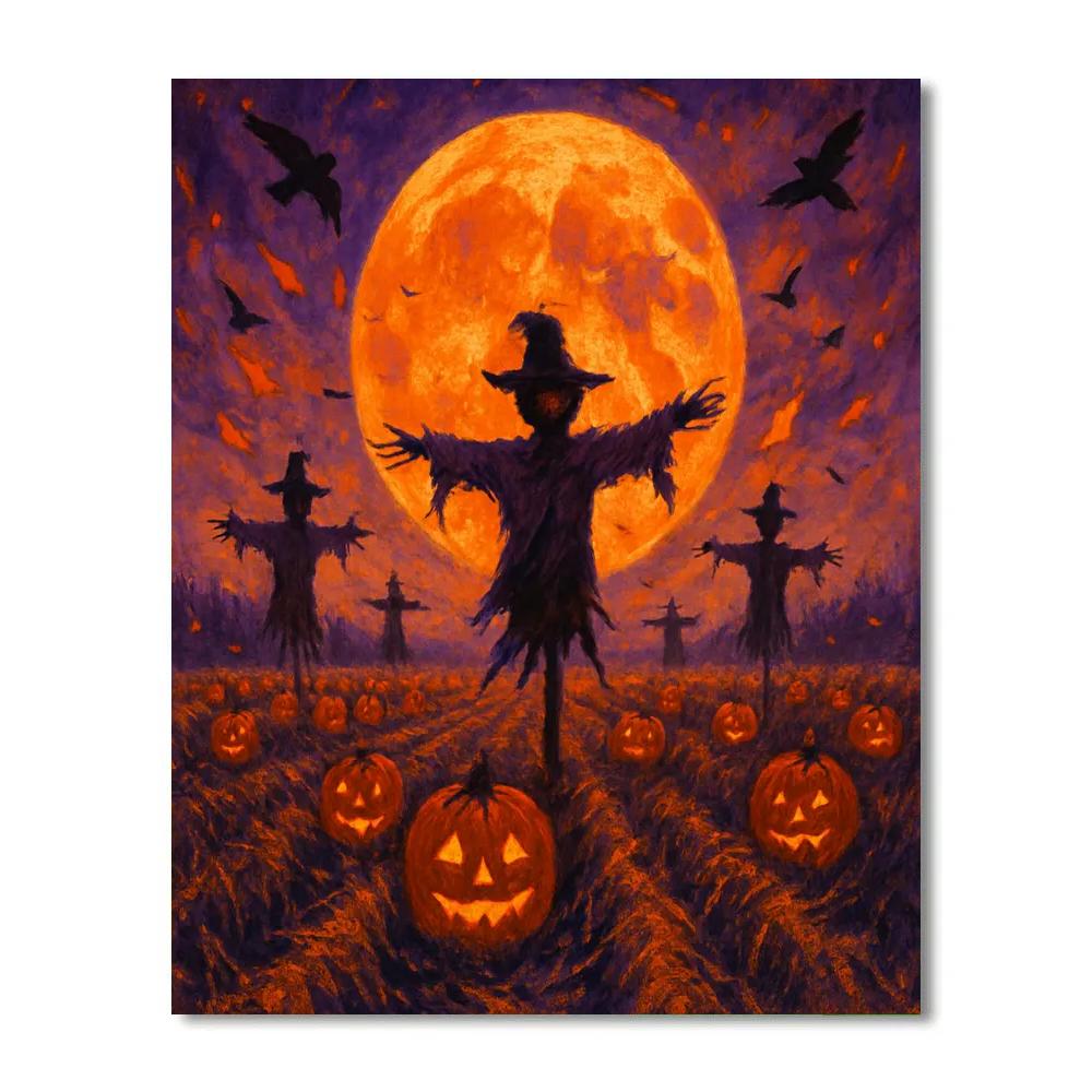 Harvest Moon Over The Ragged Field Painting by numbers kit