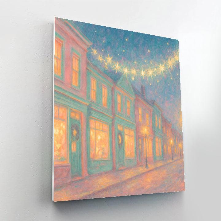 Stellar Garland Over Main Street Number painting