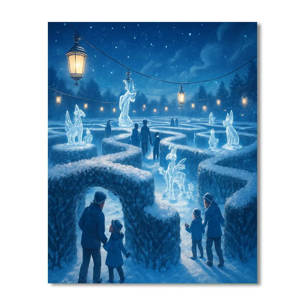 Frost Maze Lantern Festival Paint by numbers art