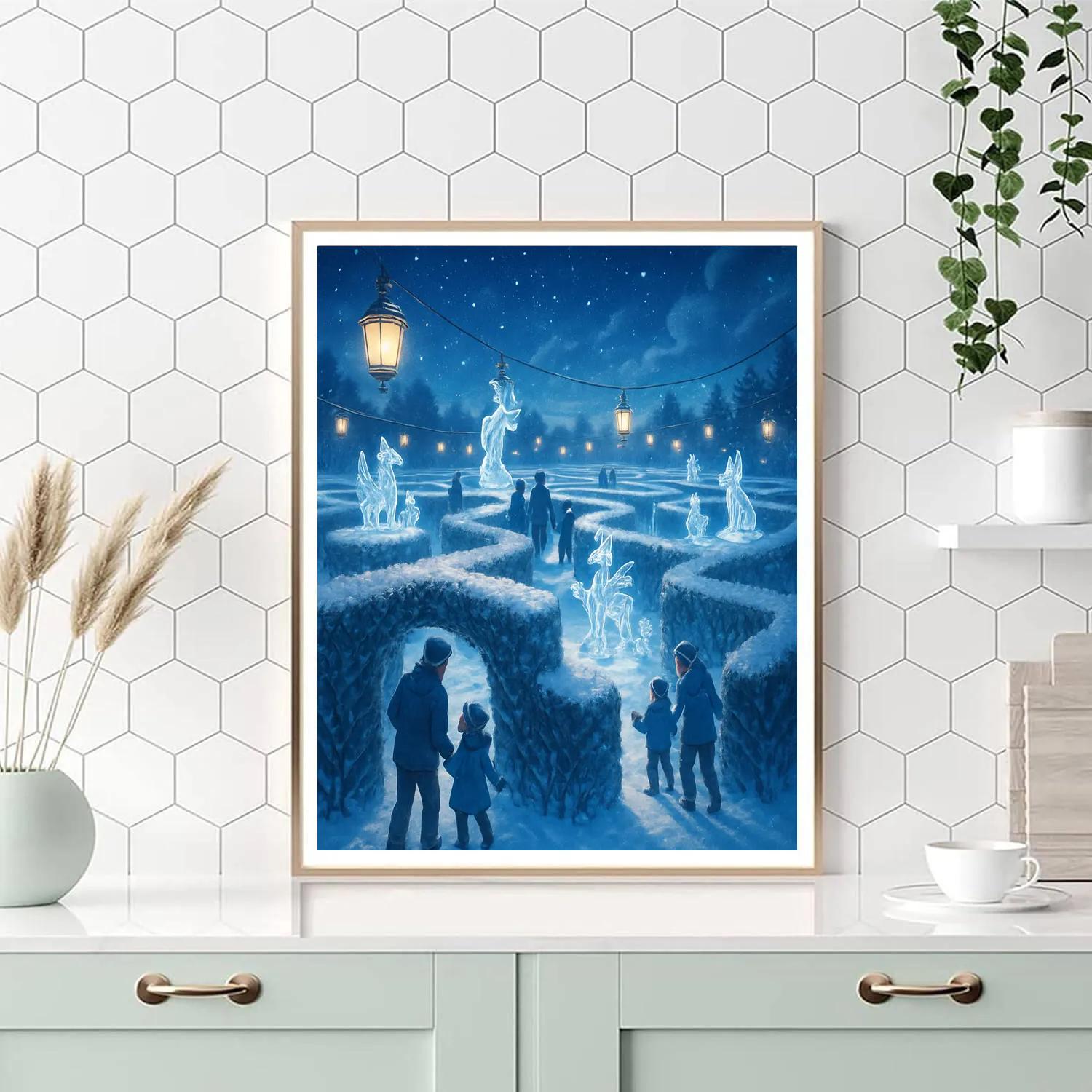 Frost Maze Lantern Festival Paint by numbers art