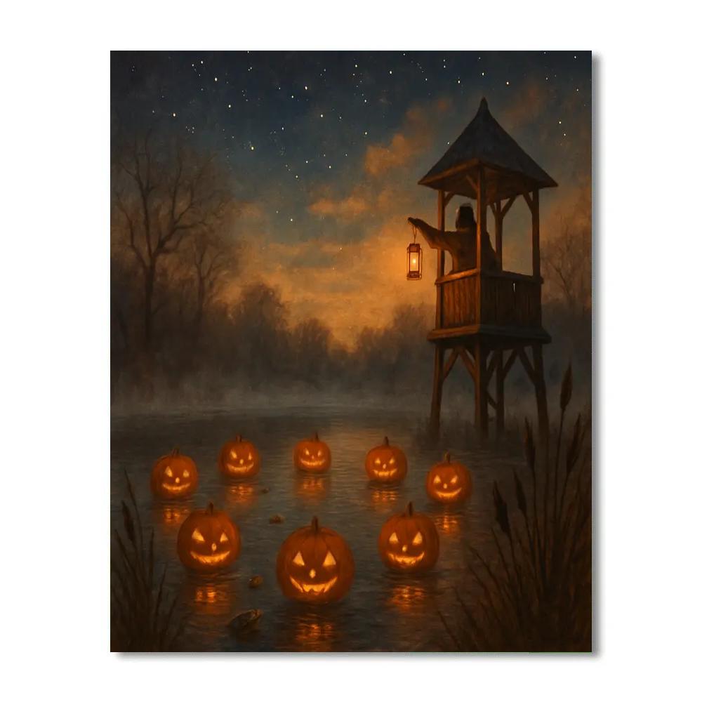 The Lanternwatch Over Hollow Pond Numbered painting kits