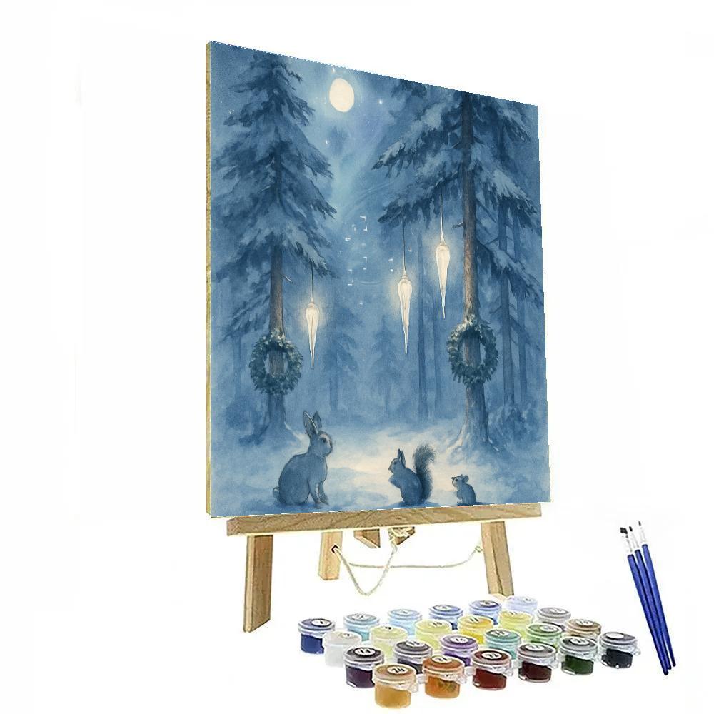 Icicle Lantern Choir Of Pines paint by number