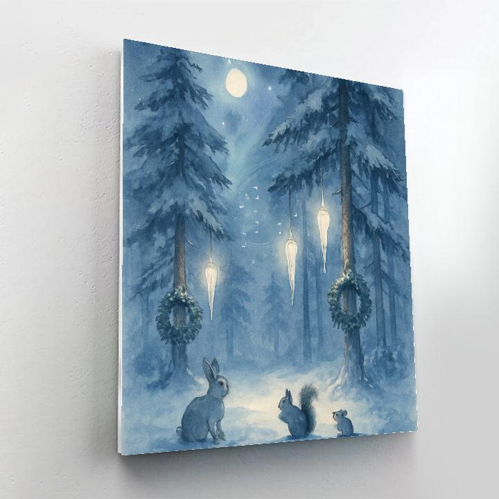 Icicle Lantern Choir Of Pines paint by number