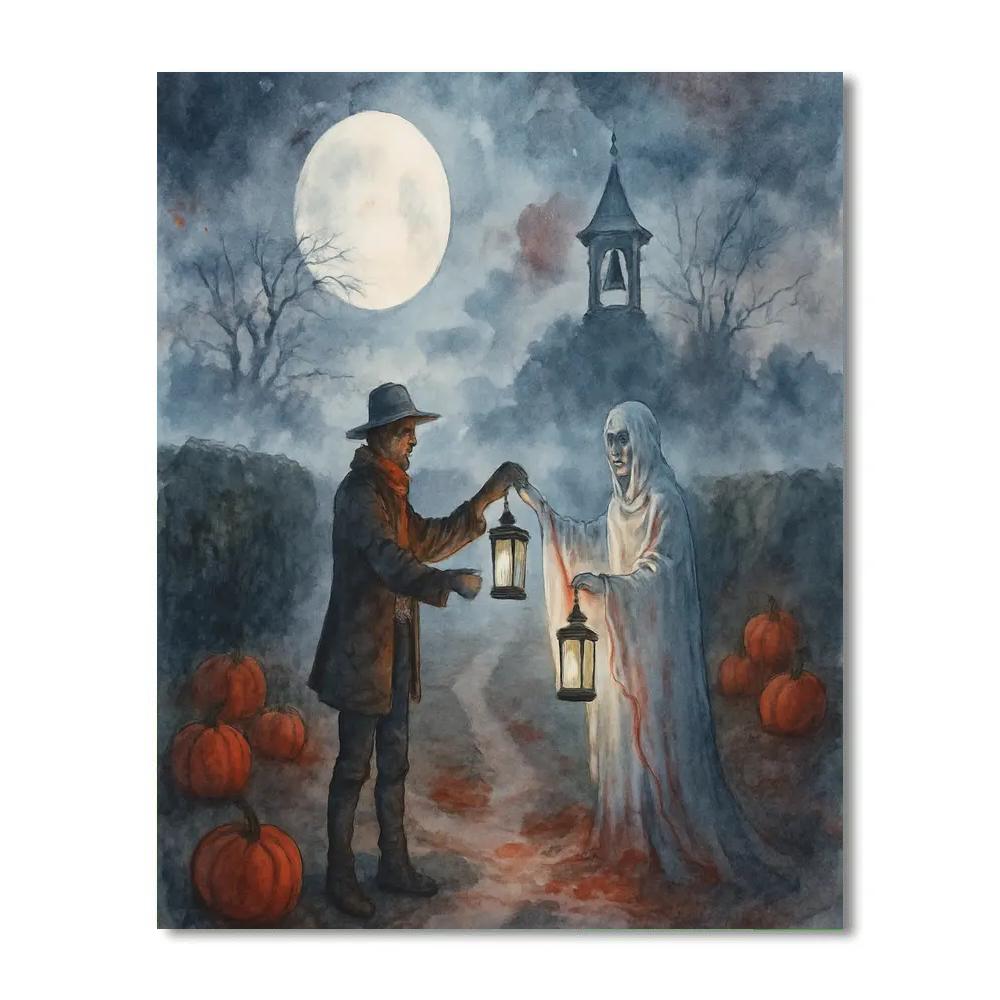 The Hollow Road Lantern Exchange Painting by numbers kit