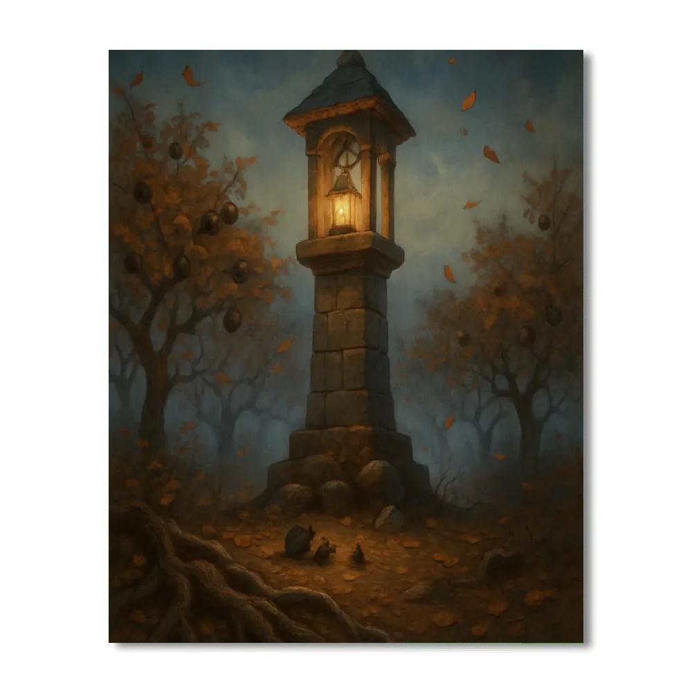 The Silent Orchard Beacon paint by number