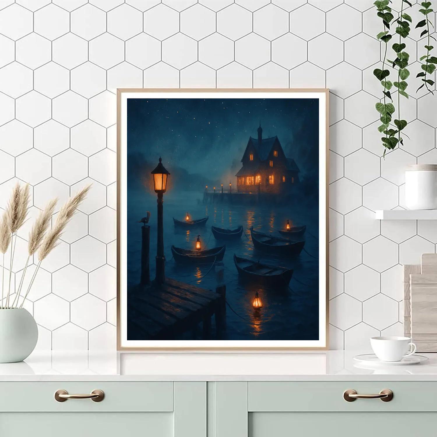 The Harbor Of Quiet Lanterns DIY paint by numbers