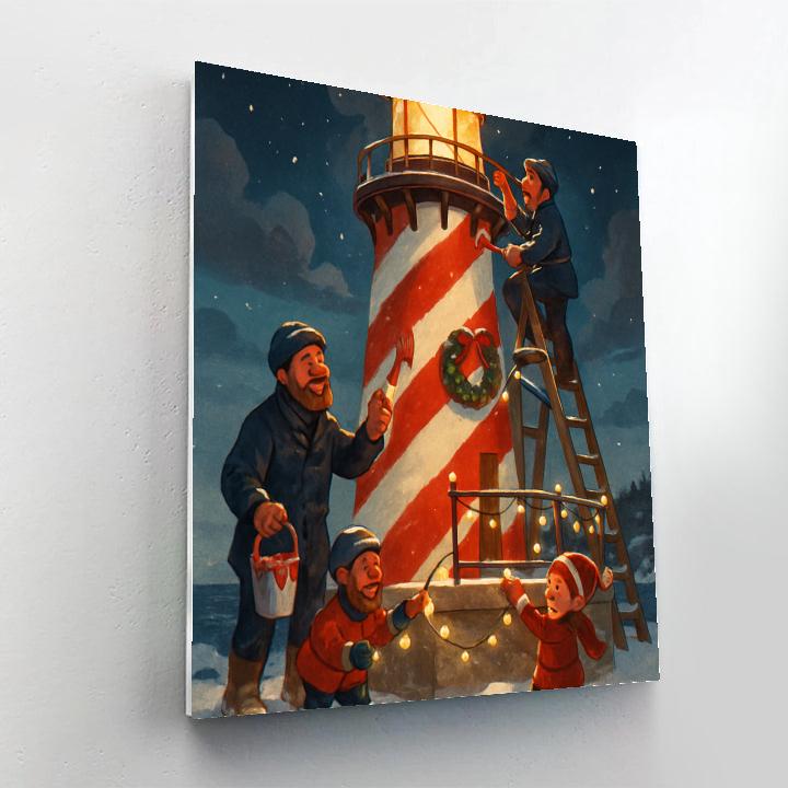 Peppermint Lighthouse Keepers paint by numbers