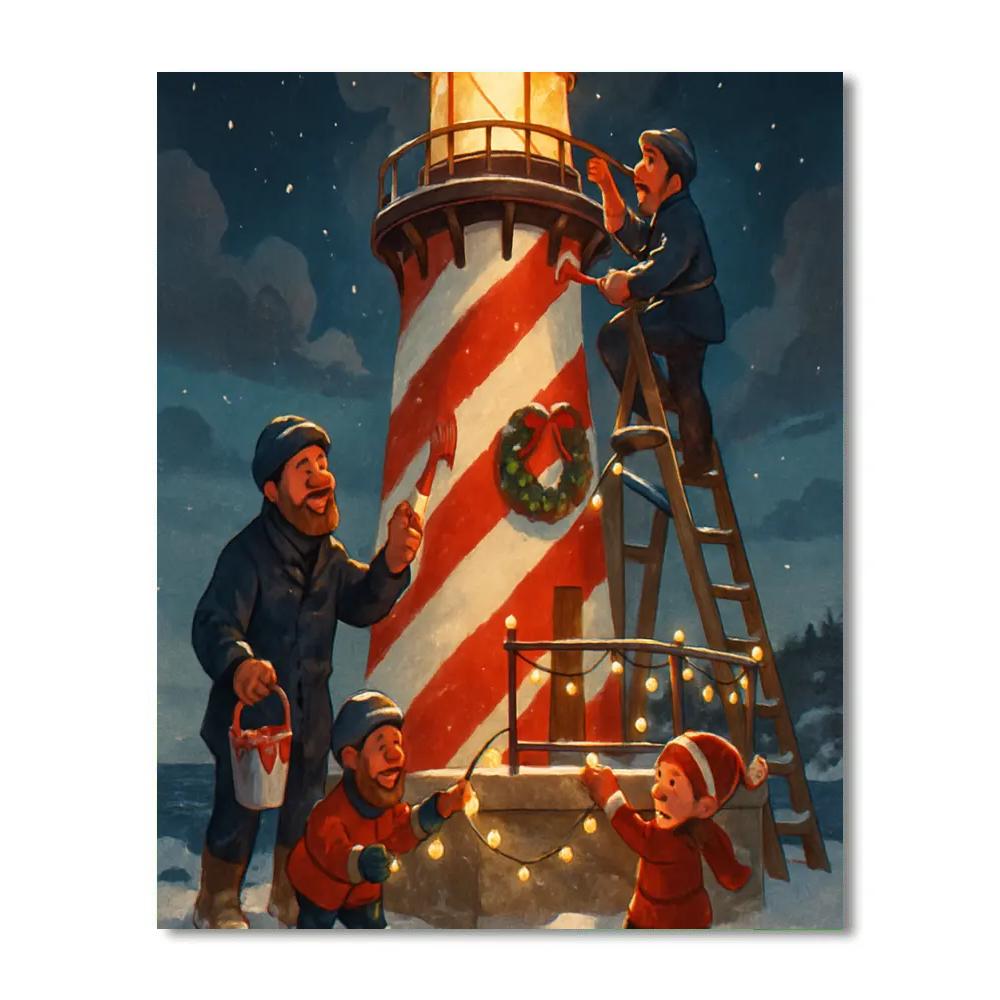 Peppermint Lighthouse Keepers paint by numbers