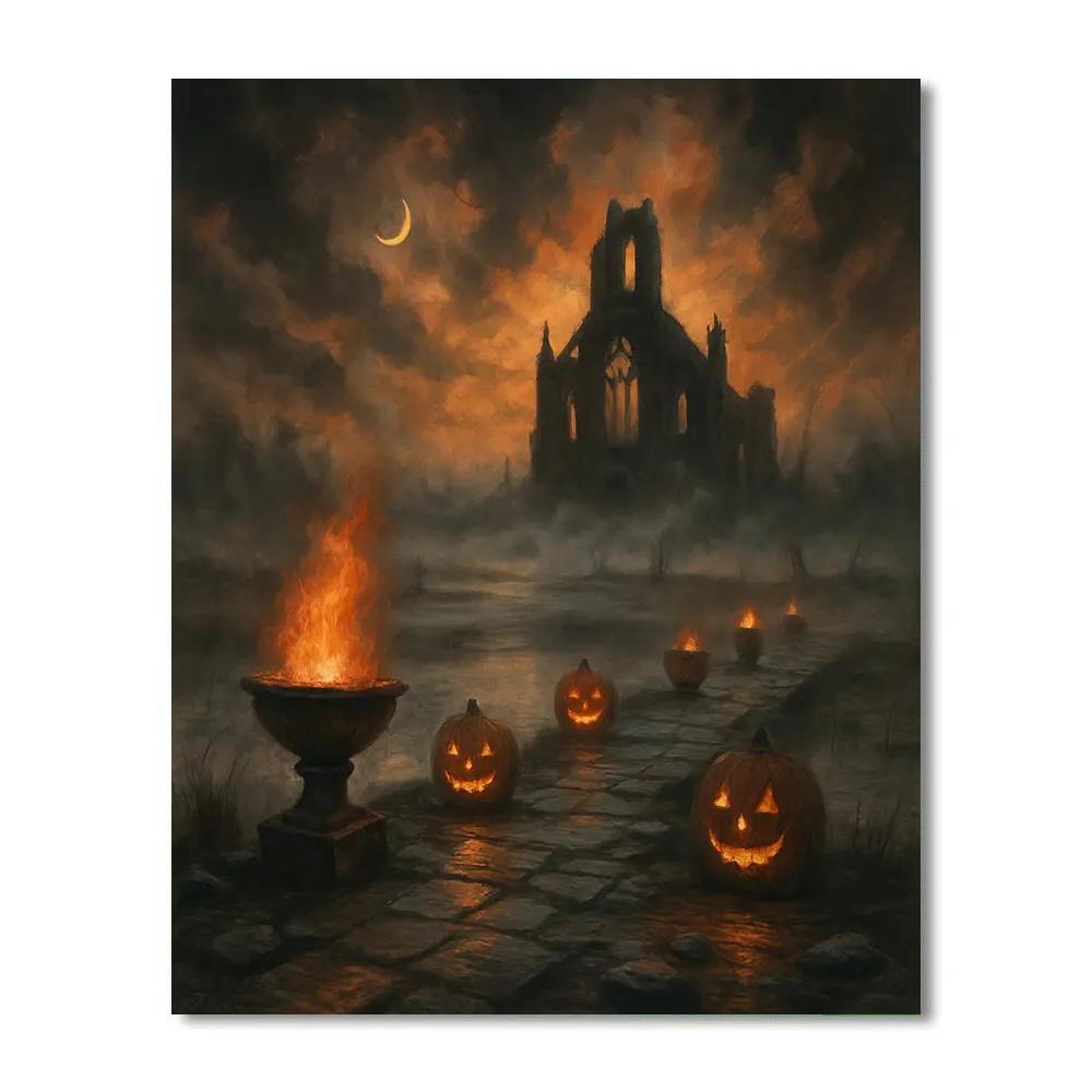 The Lanternbound Causeway Paint by numbers art