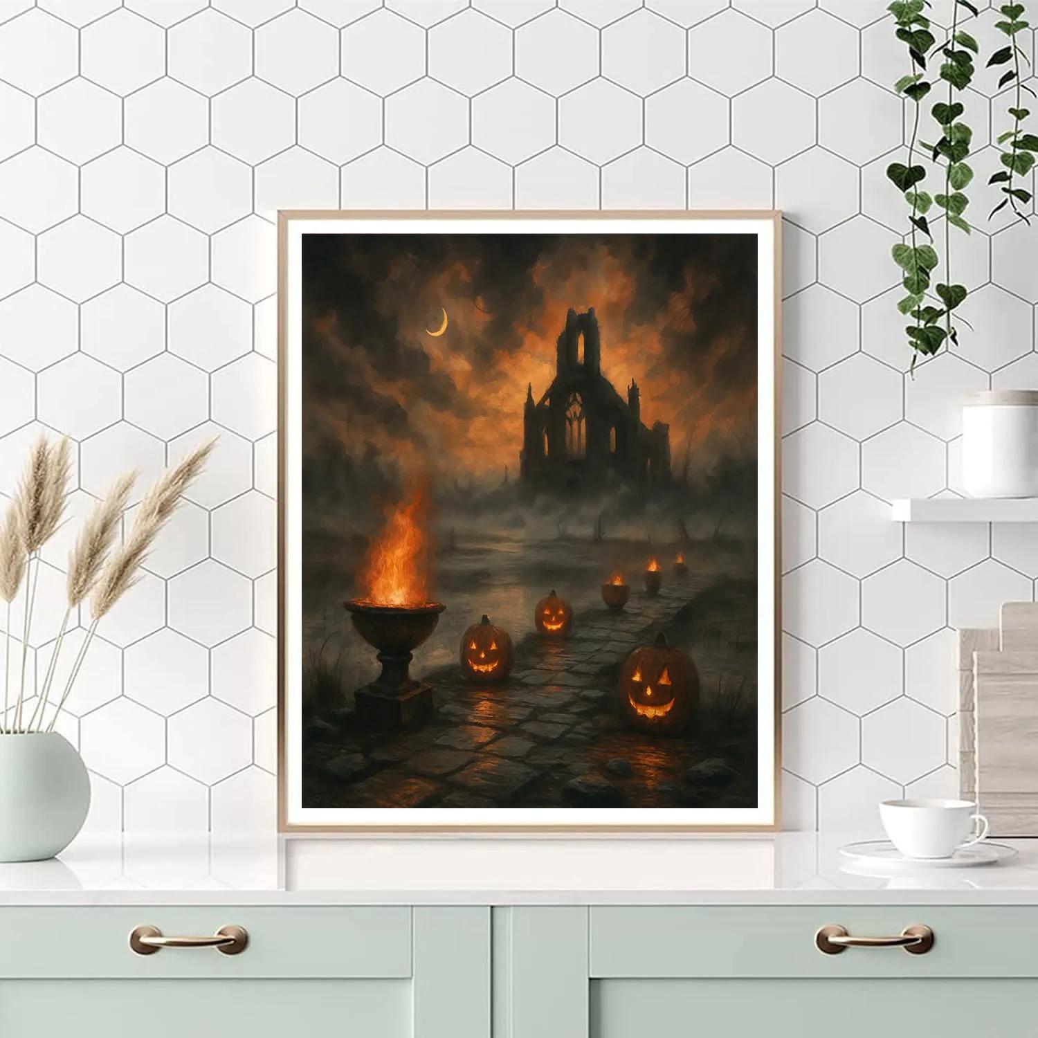 The Lanternbound Causeway Paint by numbers art