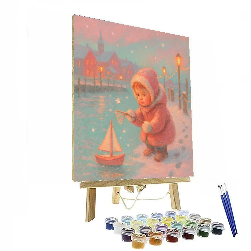 Snow Harbor Toy Fisher Paint by numbers kits