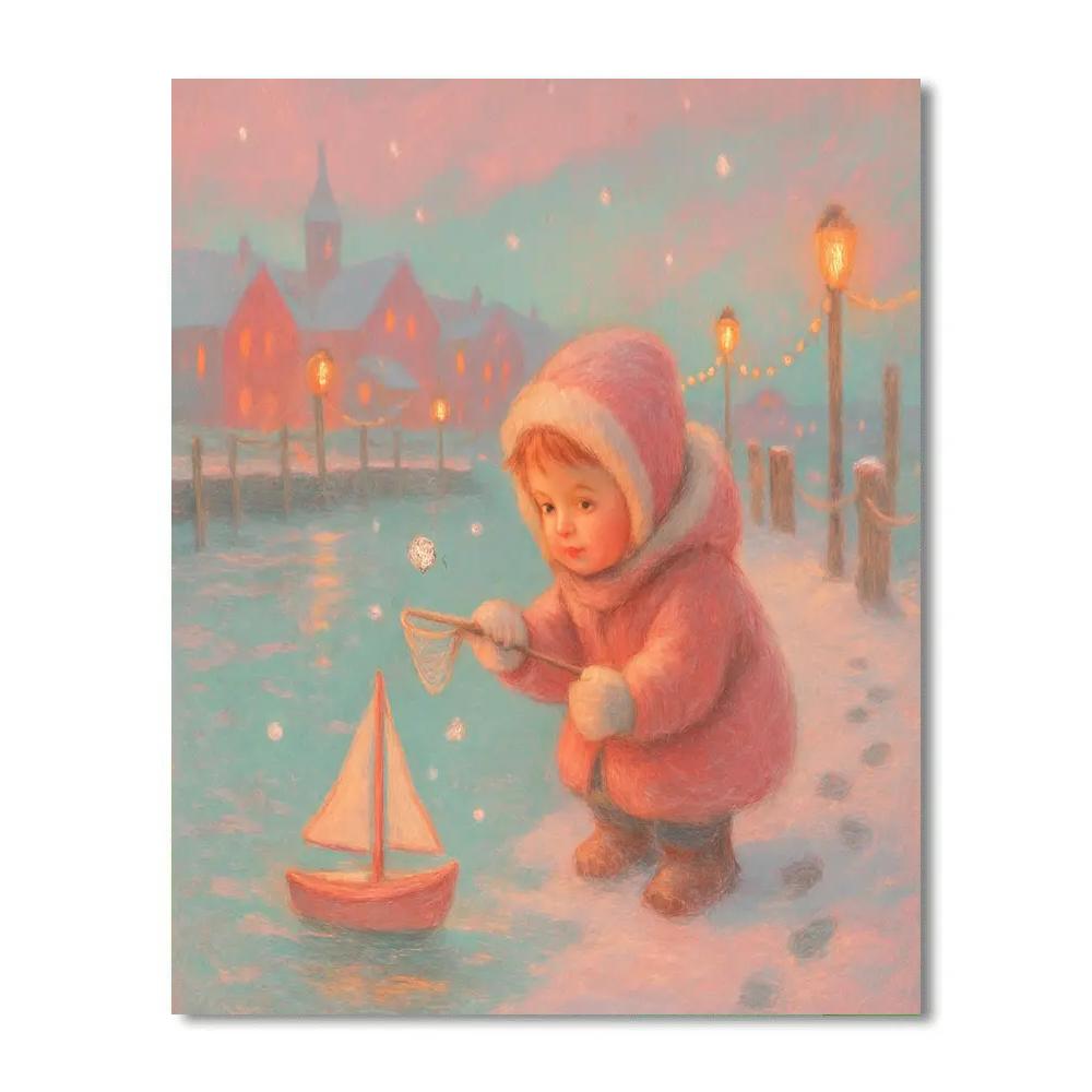 Snow Harbor Toy Fisher Paint by numbers kits