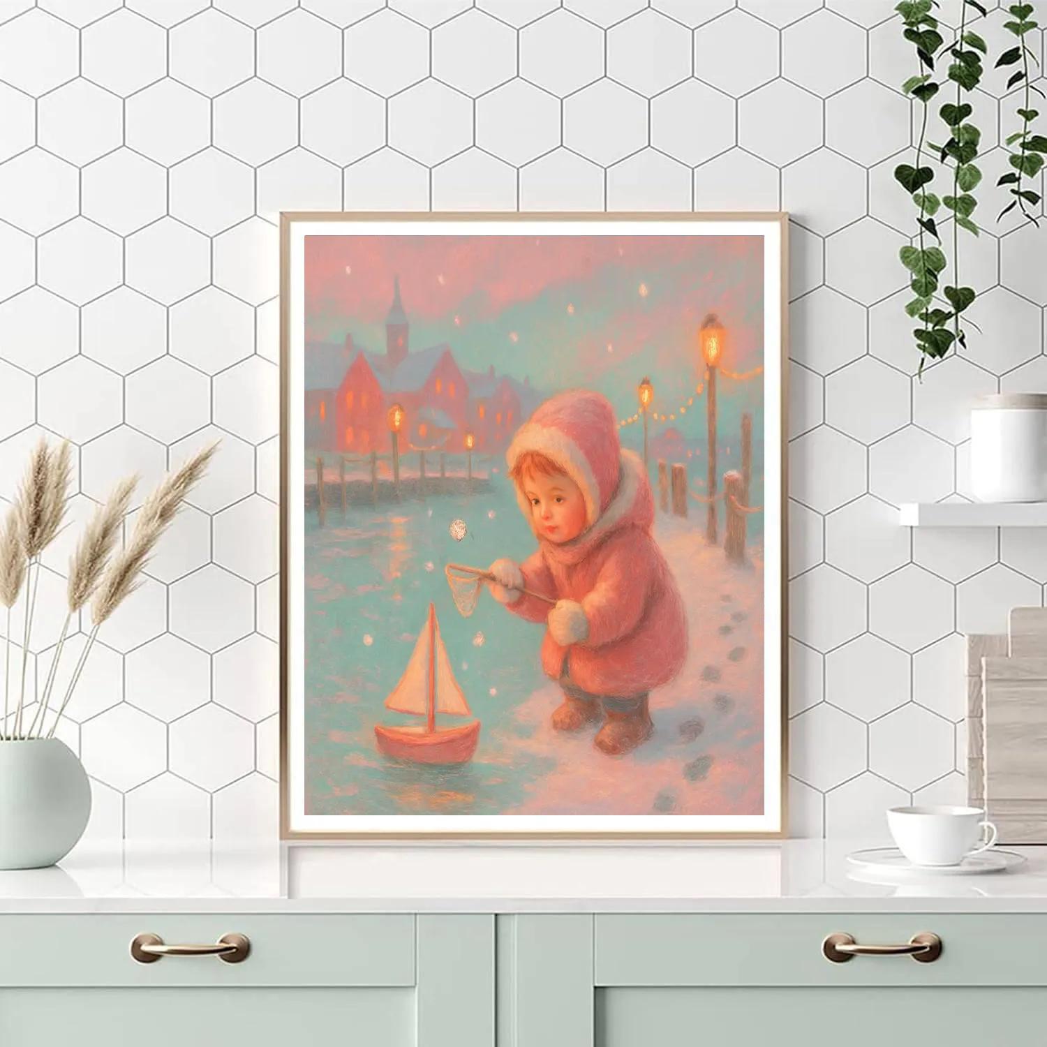 Snow Harbor Toy Fisher Paint by numbers kits