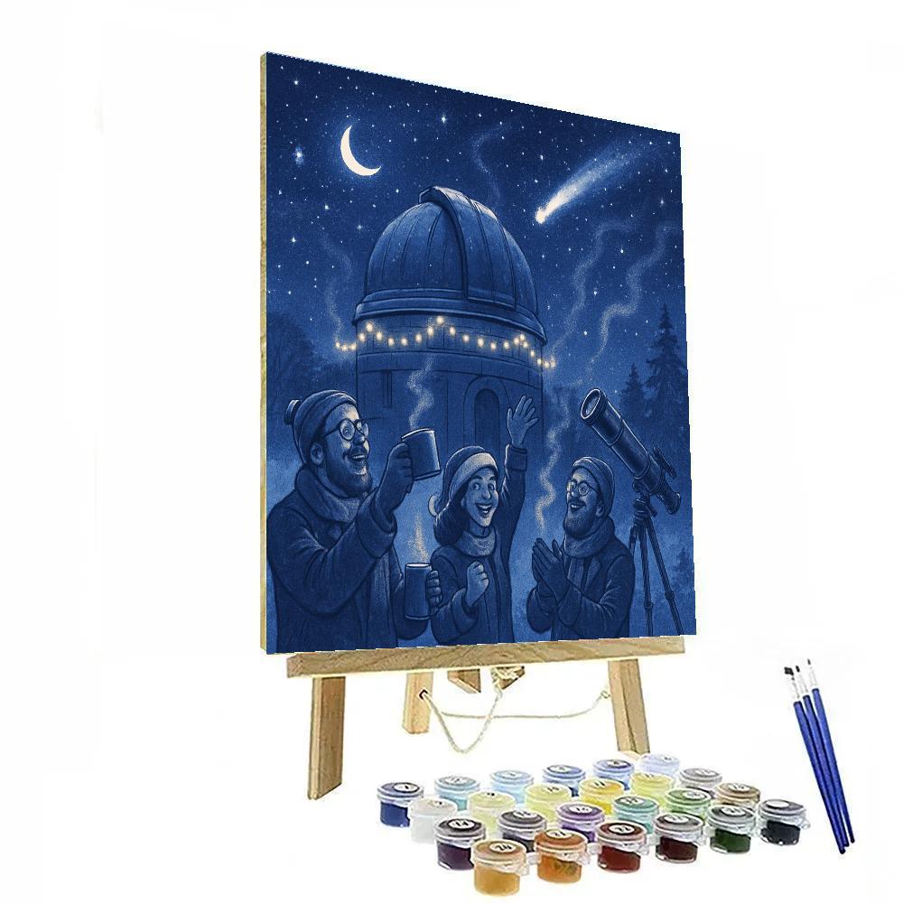 Snowbound Observatory Celebration Paint by numbers art