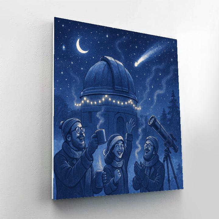 Snowbound Observatory Celebration Paint by numbers art