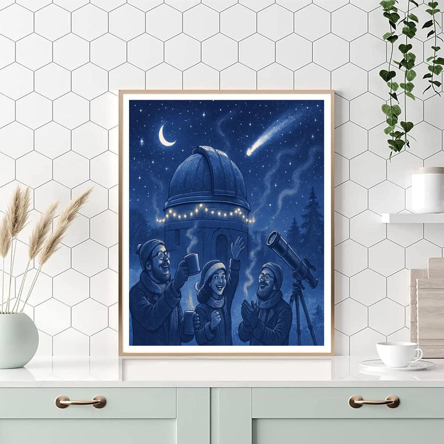 Snowbound Observatory Celebration Paint by numbers art