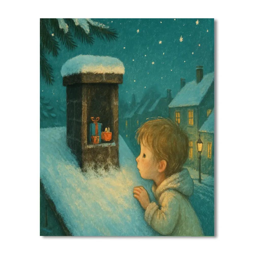 Sooty Chimney Post Surprise Painting by numbers kit
