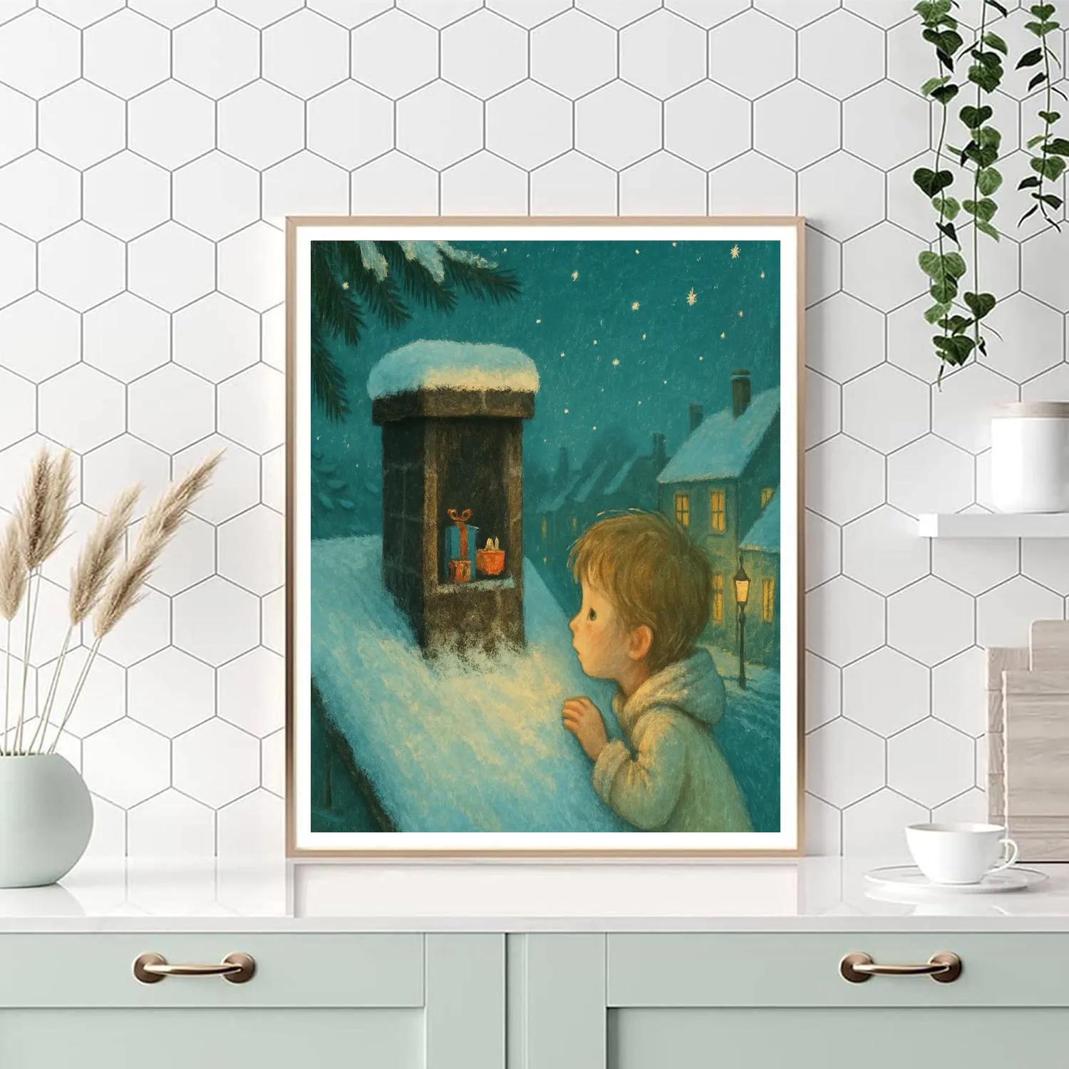 Sooty Chimney Post Surprise Painting by numbers kit