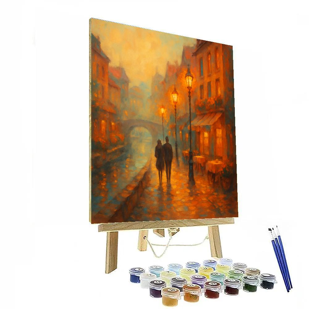 Golden Hour Canal Walk Number painting