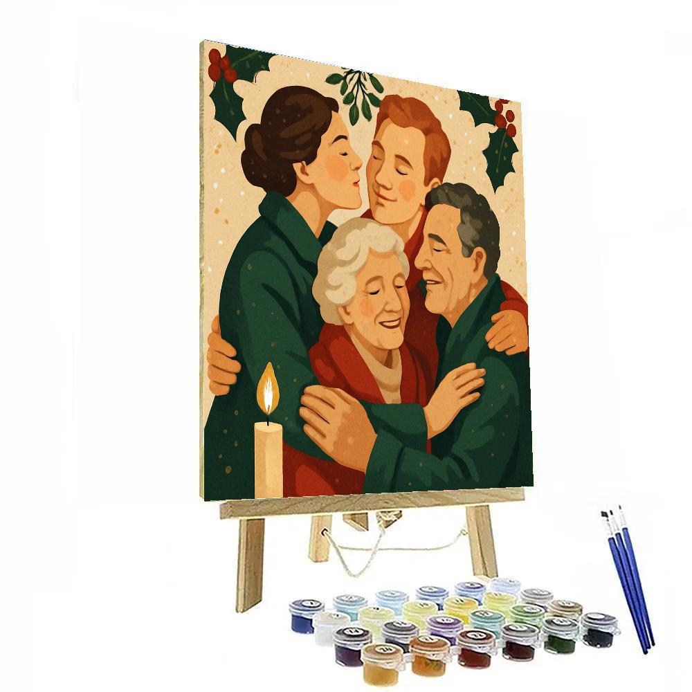 Holly Gathering Painting by numbers kit