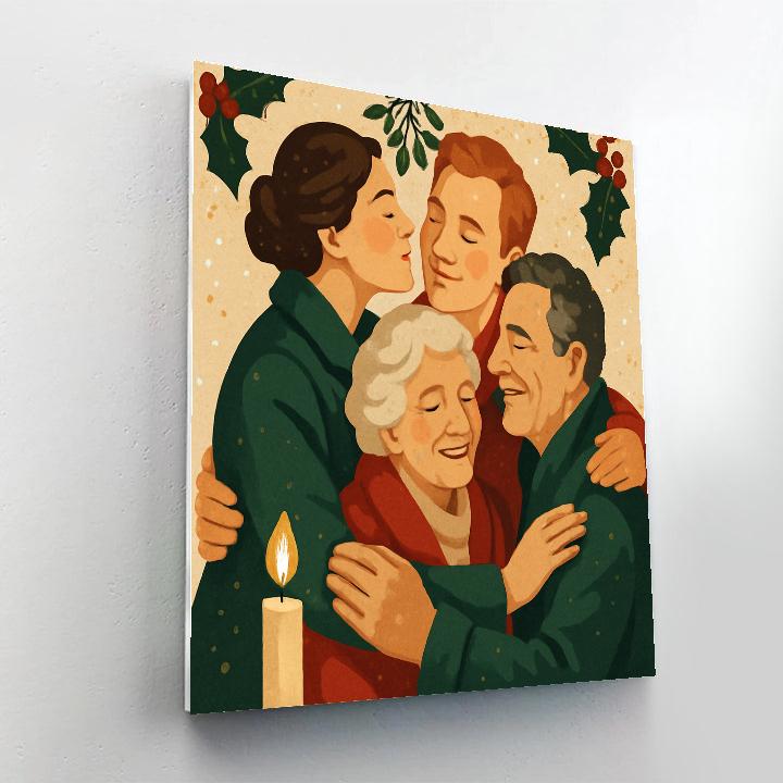 Holly Gathering Painting by numbers kit