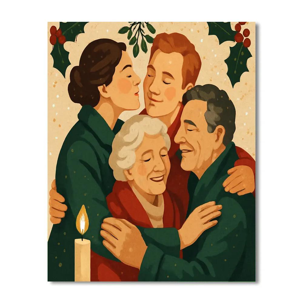 Holly Gathering Painting by numbers kit