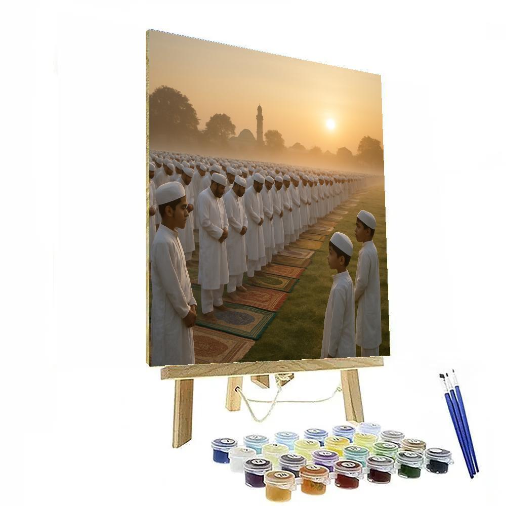 Eid Al Fitr Morning Prayer Gathering Paint by numbers kits