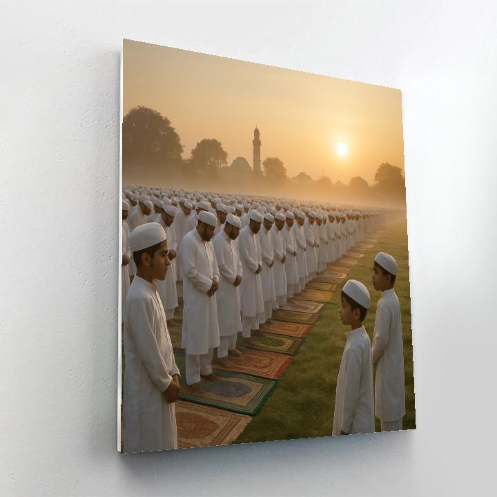 Eid Al Fitr Morning Prayer Gathering Paint by numbers kits