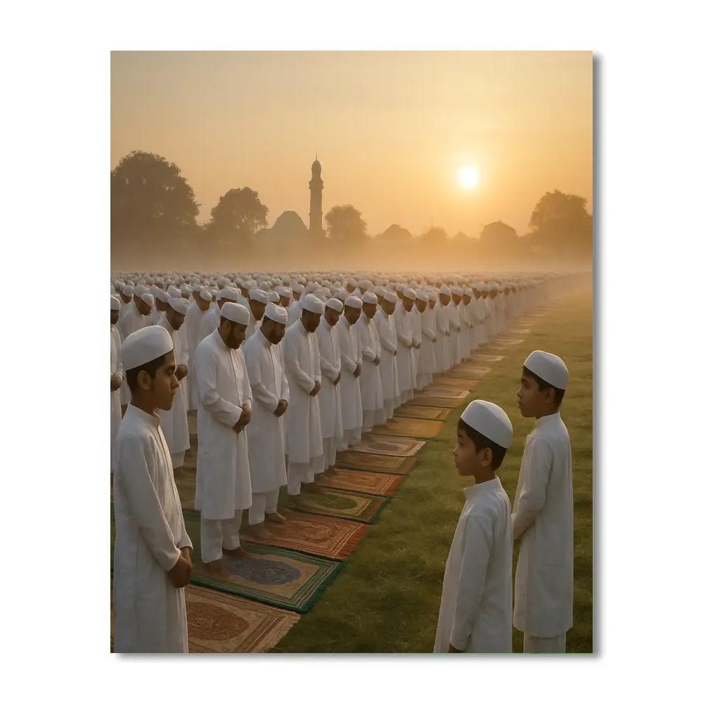 Eid Al Fitr Morning Prayer Gathering Paint by numbers kits