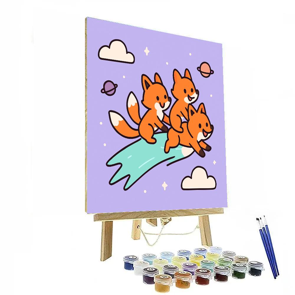 Comet Caravan Of Dancing Foxes Numbered painting kits