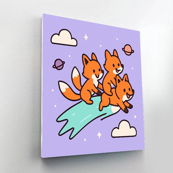 Comet Caravan Of Dancing Foxes Numbered painting kits