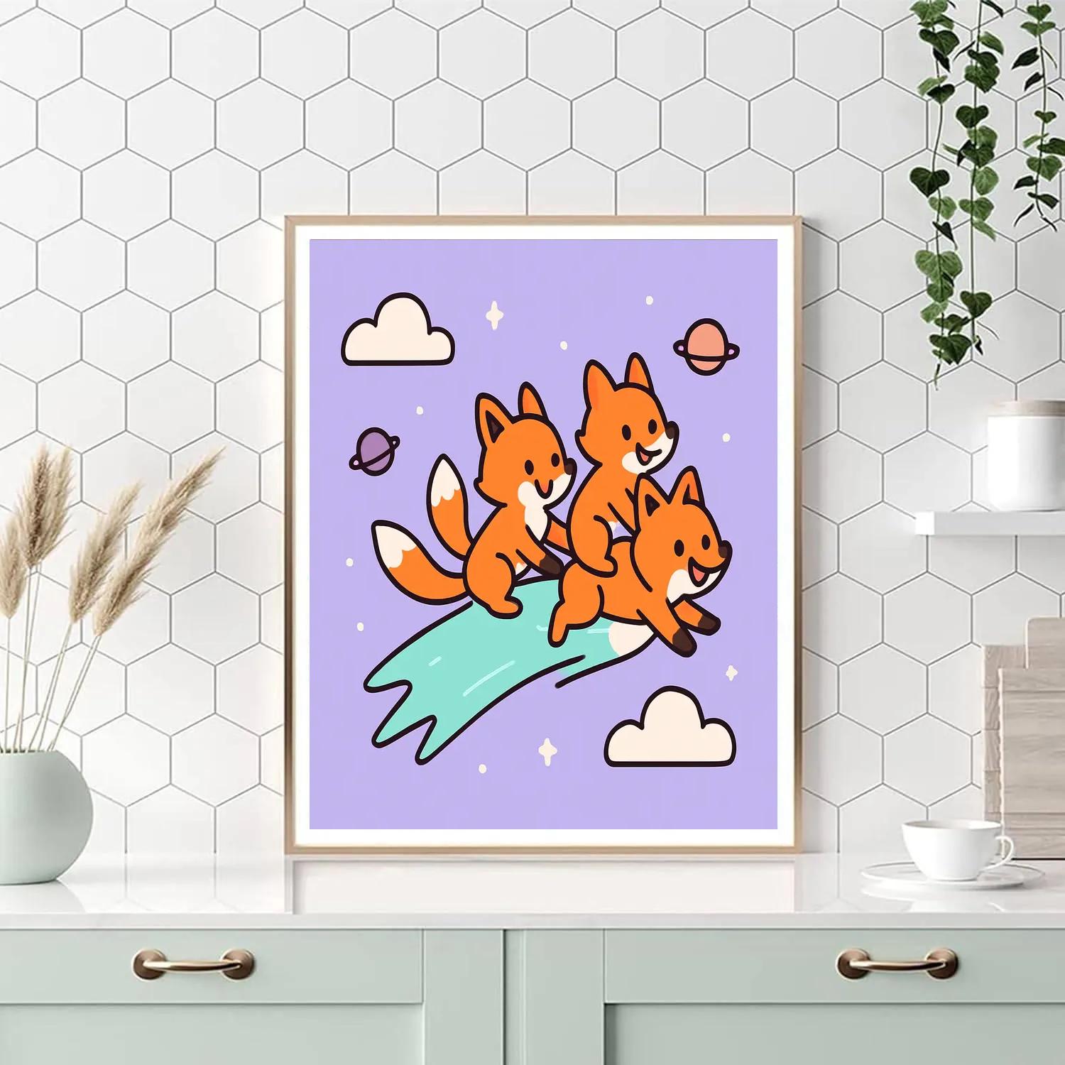 Comet Caravan Of Dancing Foxes Numbered painting kits