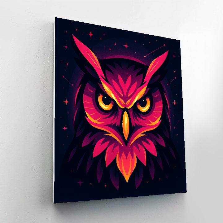 Midnight Owl Vector Number painting