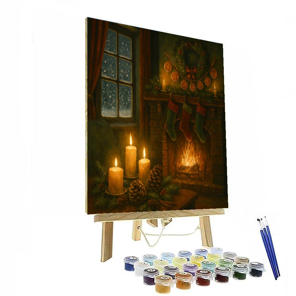 Christmas Ember Hearth paint by numbers