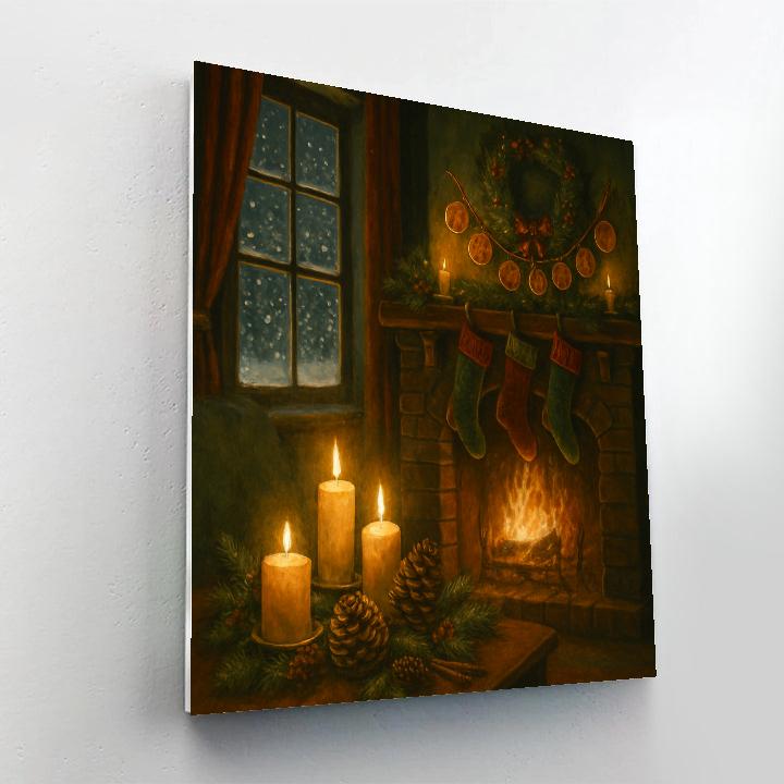 Christmas Ember Hearth paint by numbers