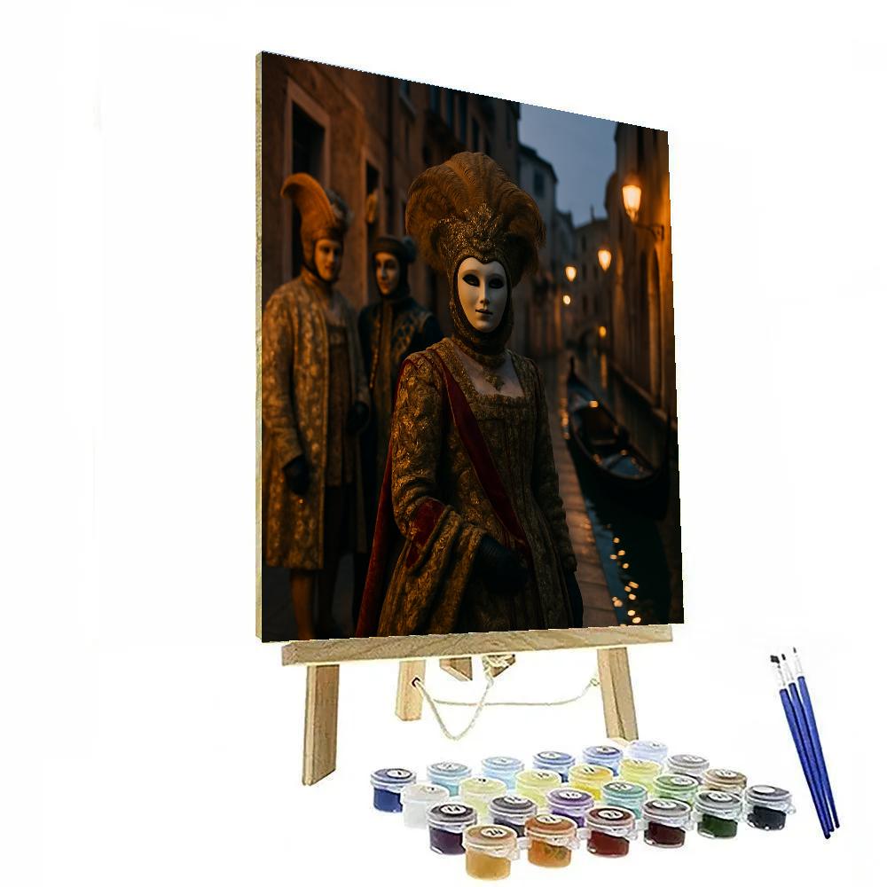 Venice Carnival Masked Parade paint by color