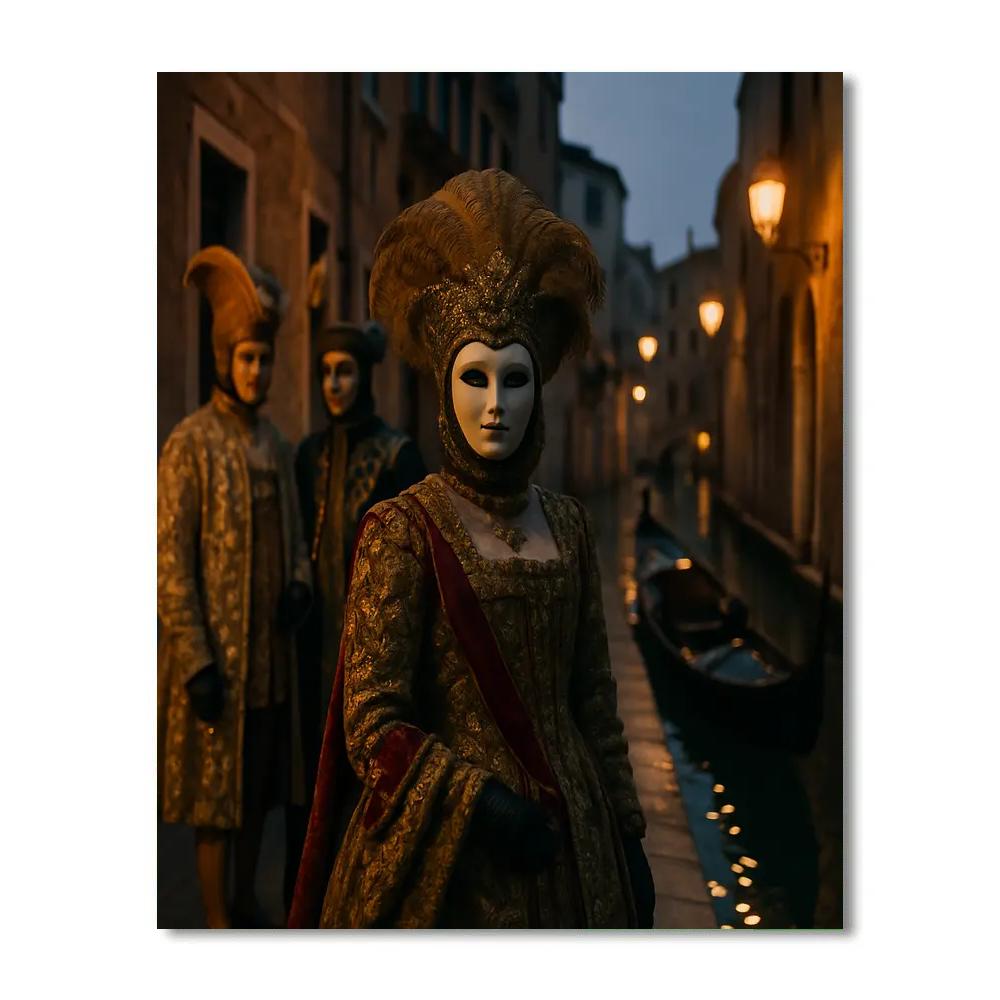 Venice Carnival Masked Parade paint by color