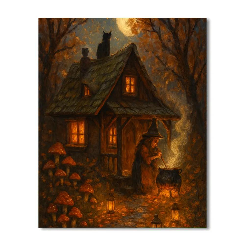 Wandering Witch Cottage Numbered painting kits