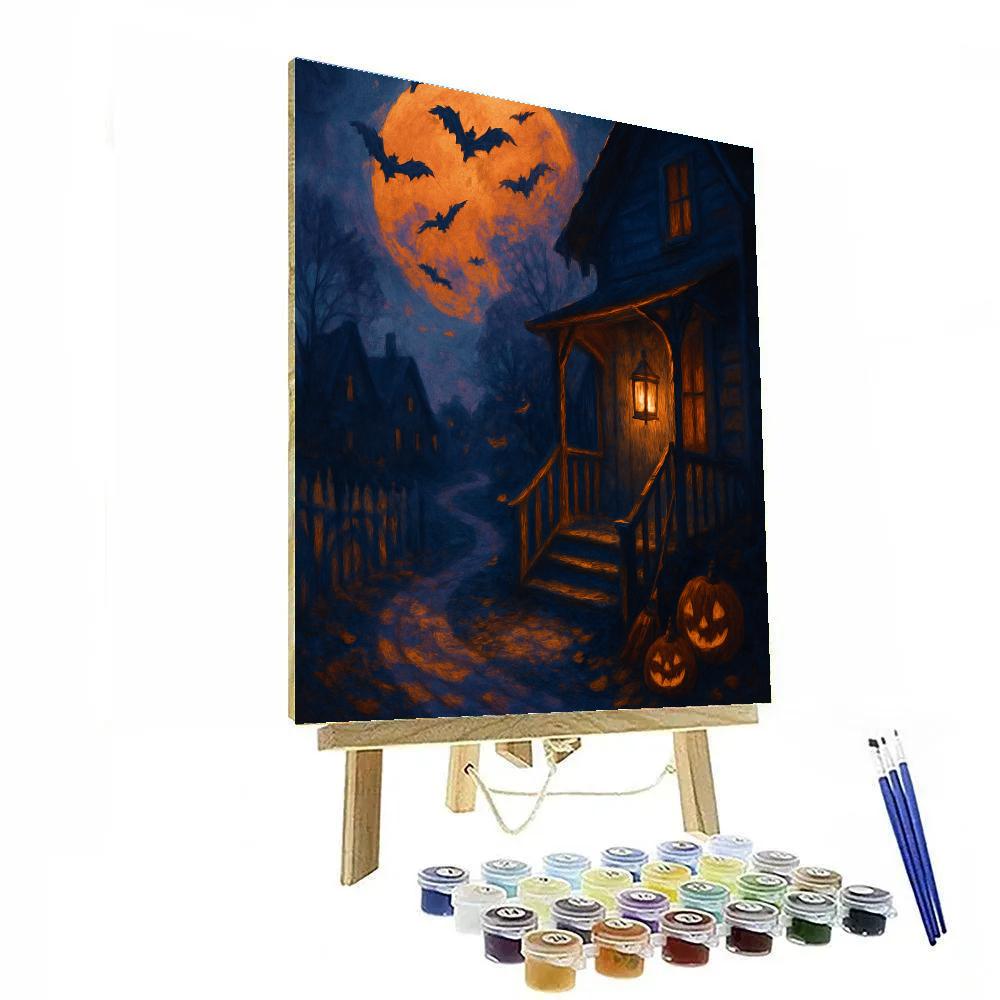 Halloween Moonlit Whispers paint by number