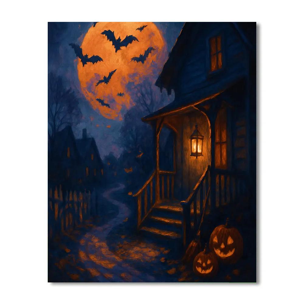Halloween Moonlit Whispers paint by number