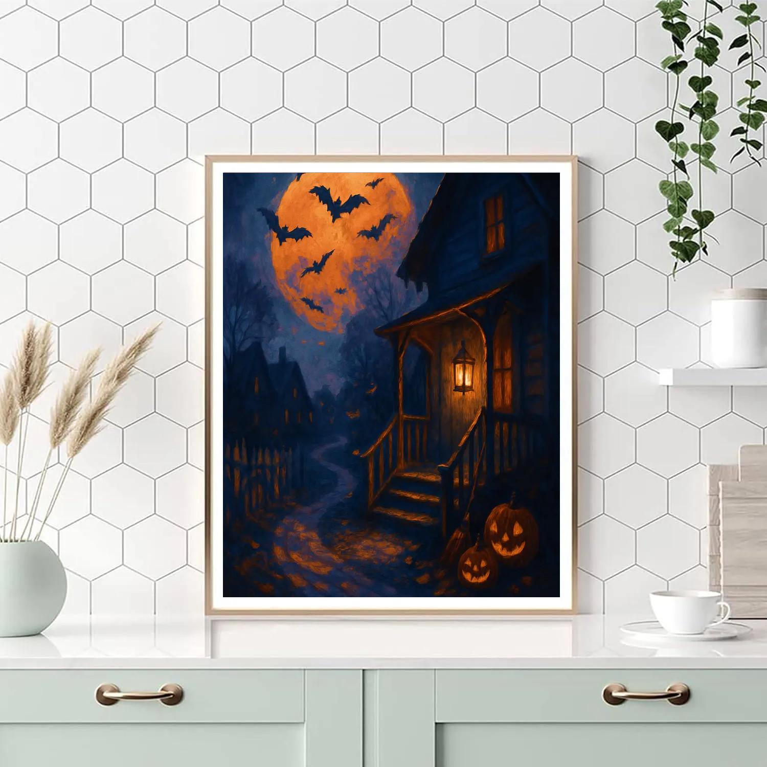 Halloween Moonlit Whispers paint by number