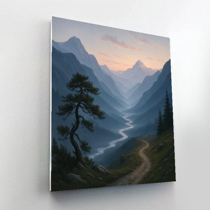 Mountain Skyline Reverie Number painting