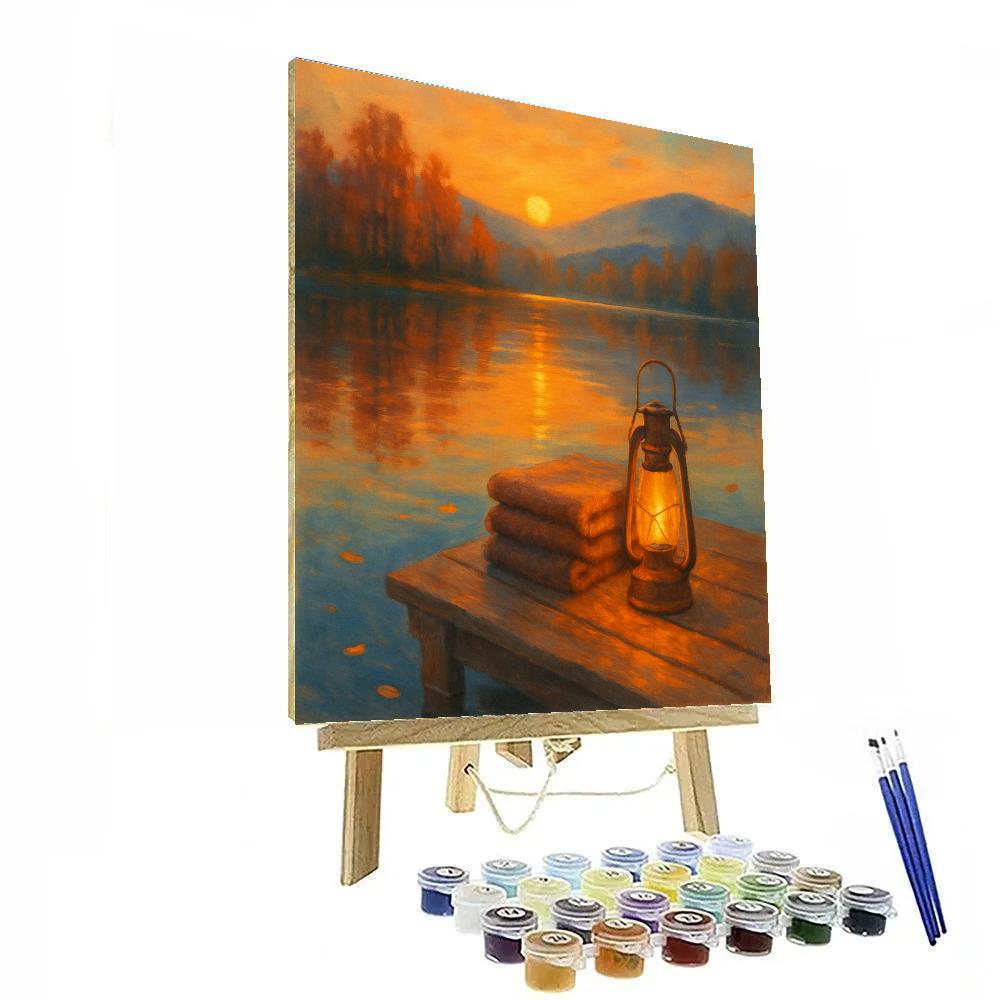 Sunset Dockside Cozy Painting Numbered painting kits