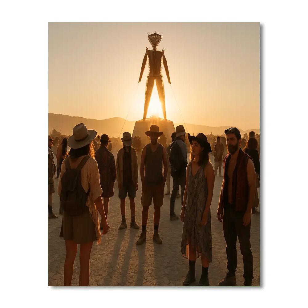 Burning Man Playa Art Installation painting number kit