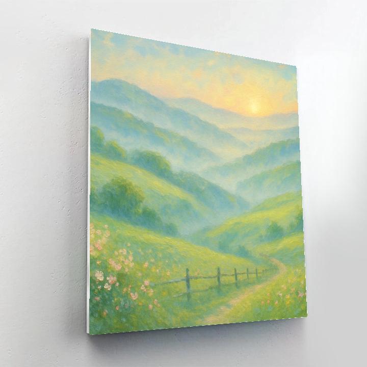 Rolling Hills Of Spring Mist paint by numbers