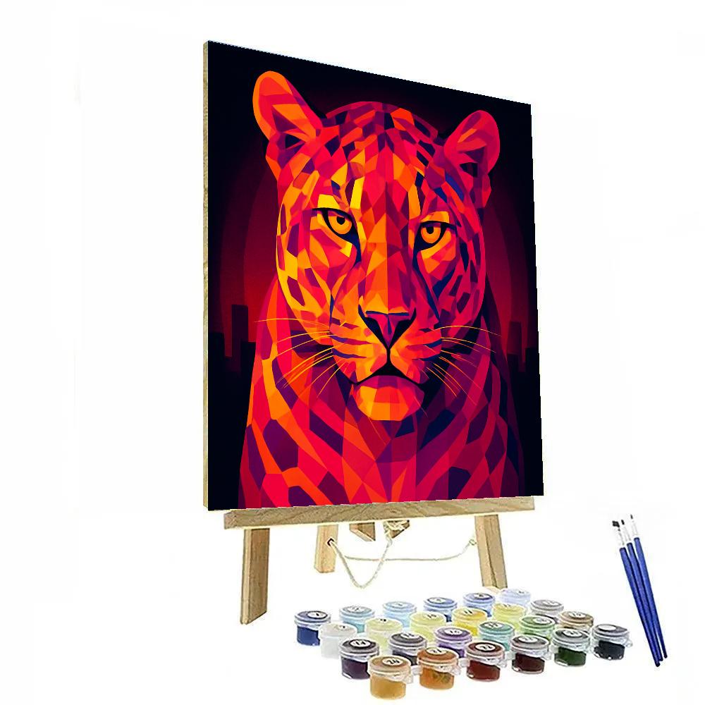 Abstract Leopard Mosaic Painting by numbers kit